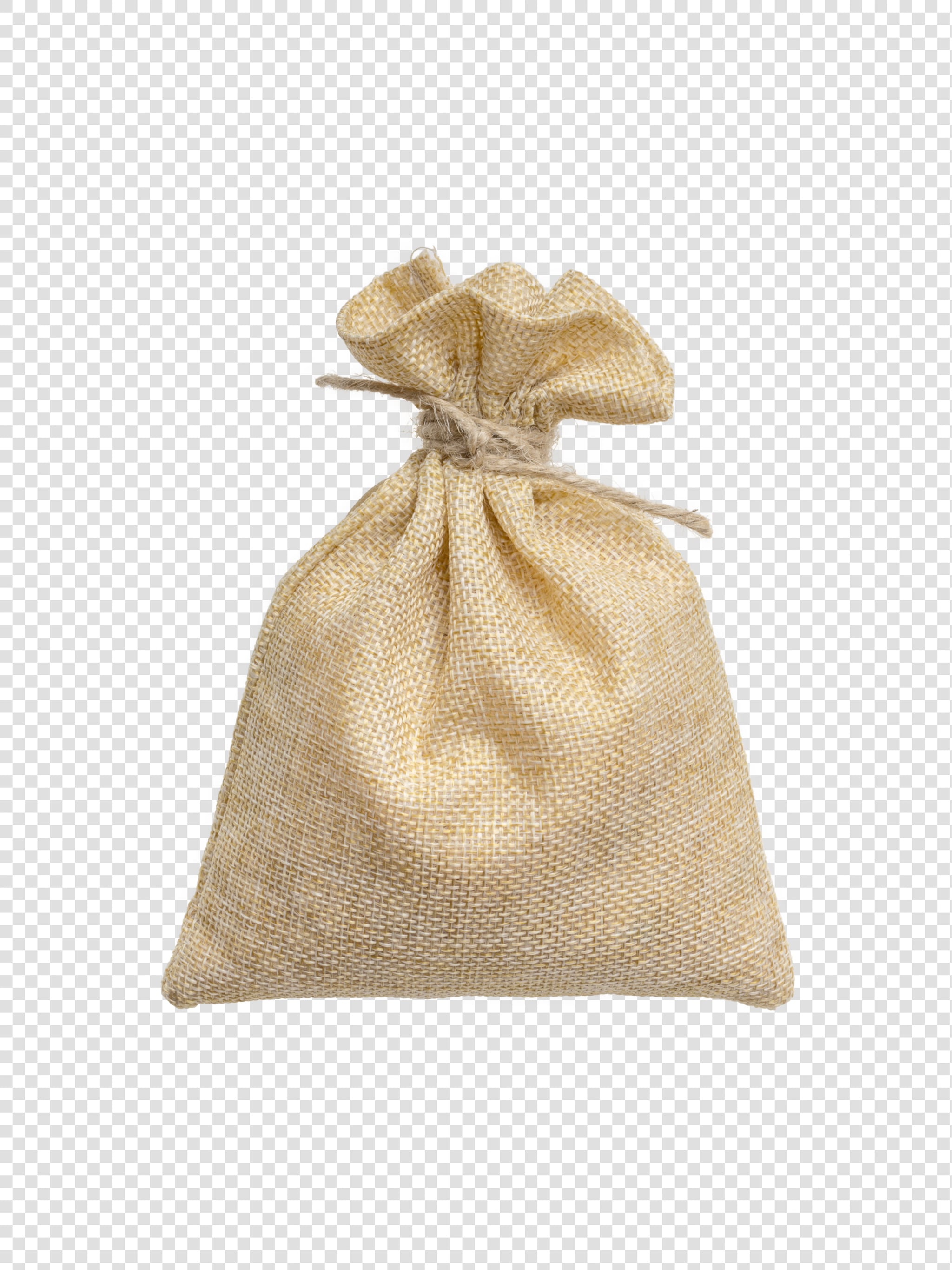 Clean Isolated PSD image of Craft pouch on transparent background with separated shadow