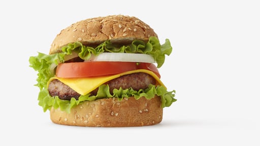 Burger image with transparent background