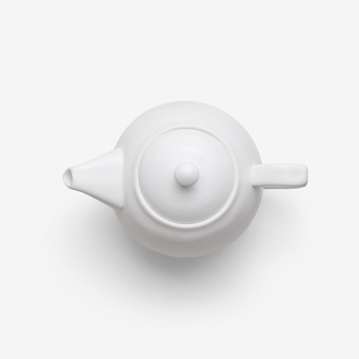 Clean Isolated PSD image of Ceramic teapot on transparent background with separated shadow
